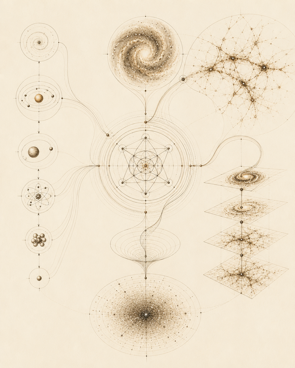 Manuscript-style plate for URD Part II — Cosmic Recursion