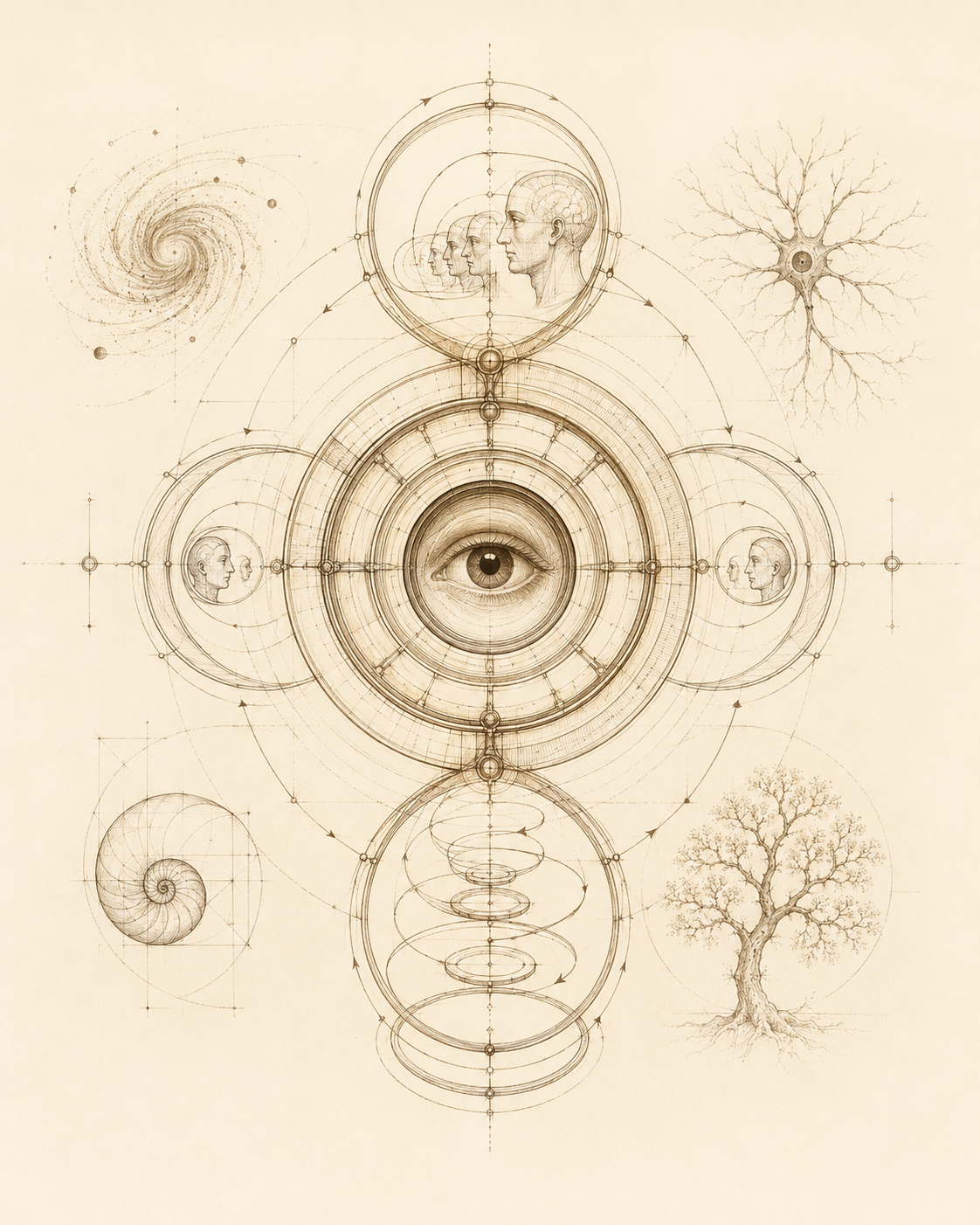 Manuscript-style plate for URD Part IV — Consciousness as Recursive Self-Recognition
